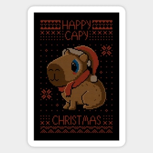 Happy Capy Christmas - Cute capybara Magnet